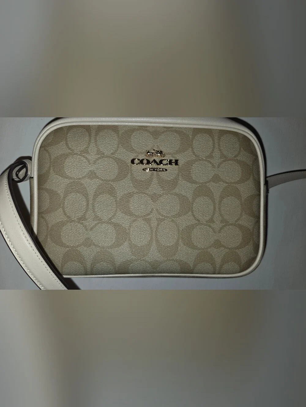 Coach Jamie Camera Bag Signature Canvas Light Khaki Chalk - Great Condition